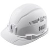 Klein Tools Hard Hat, Vented, Cap Style, White 60105